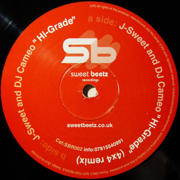 J-Sweet And DJ Cameo : Hi-Grade (12", Promo)
