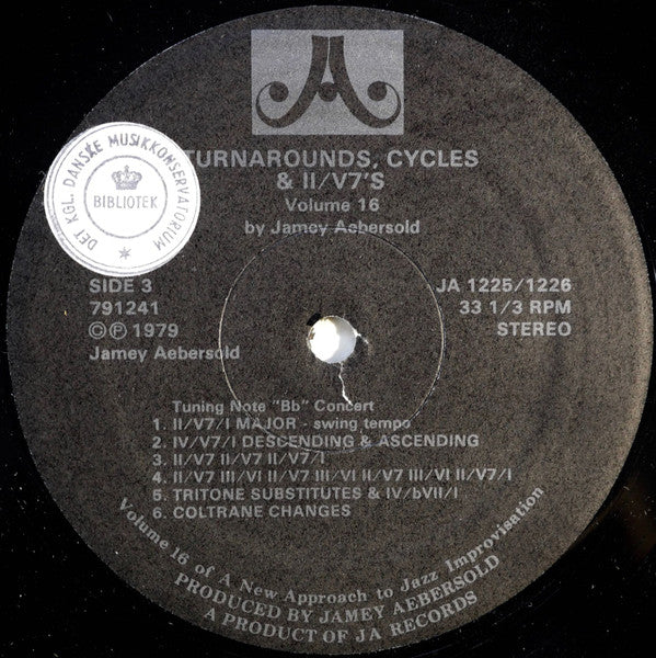 Jamey Aebersold : Turnarounds, Cycles & II/V7's (2xLP, Album)