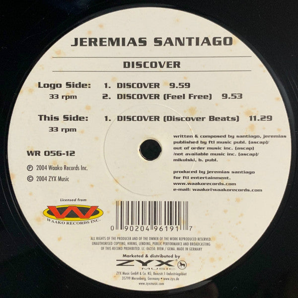 Jeremias Santiago : Discover (12")