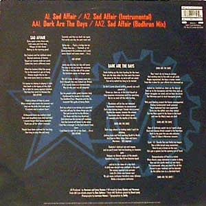 Marxman : Sad Affair / Dark Are The Days (12")