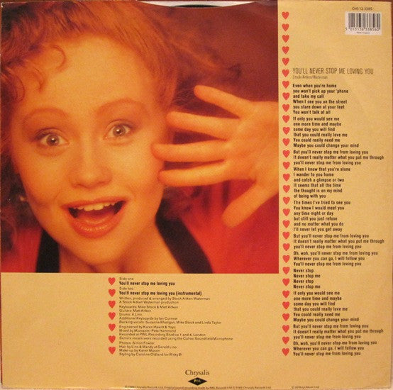 Sonia : You'll Never Stop Me Loving You (12", Single)