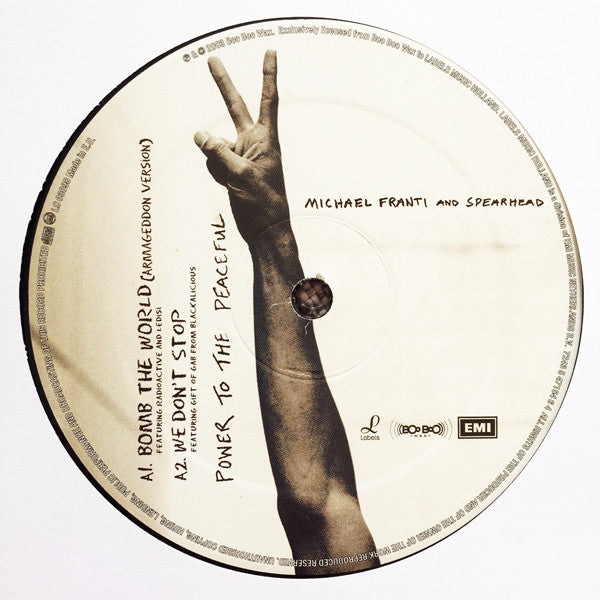 Michael Franti And Spearhead : Bomb The World (Power to The Peaceful) (12")