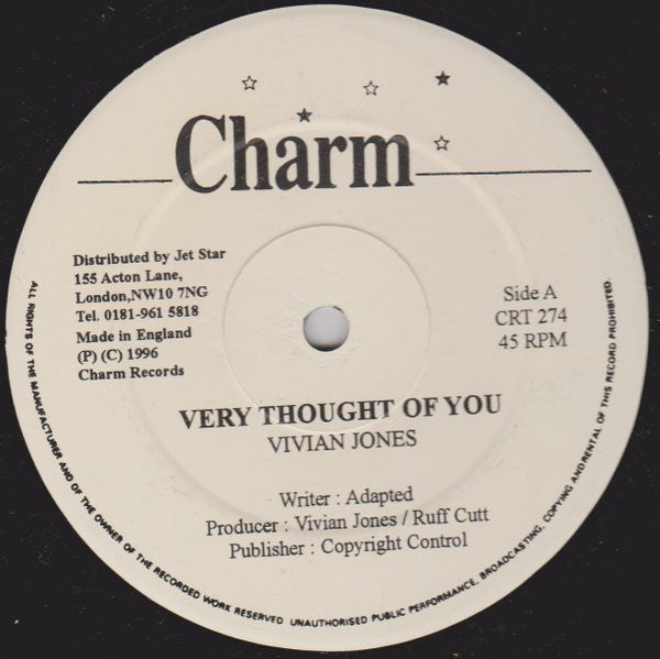 Vivian Jones : Very Thought Of You (12")