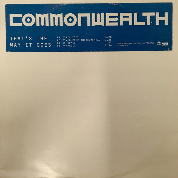 Commonwealth : That's The Way It Goes (12", Single, Promo)