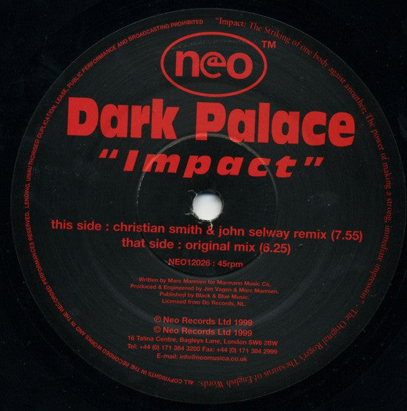 Dark Palace : Impact (12")