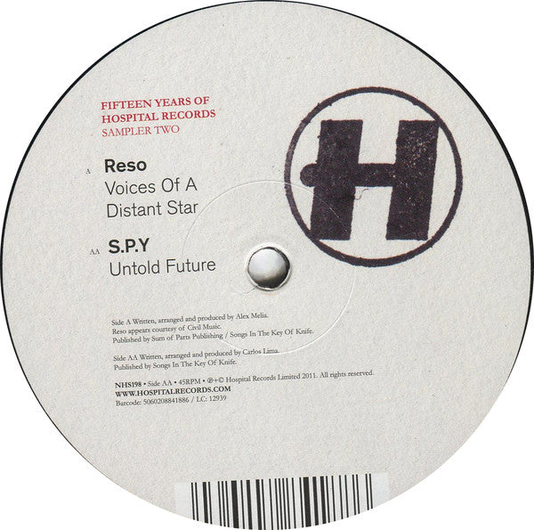 Reso (2) / S.P.Y* : Fifteen Years Of Hospital Records: Sampler Two (12", Smplr)