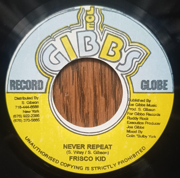 Frisco Kid : Never Repeat (7")