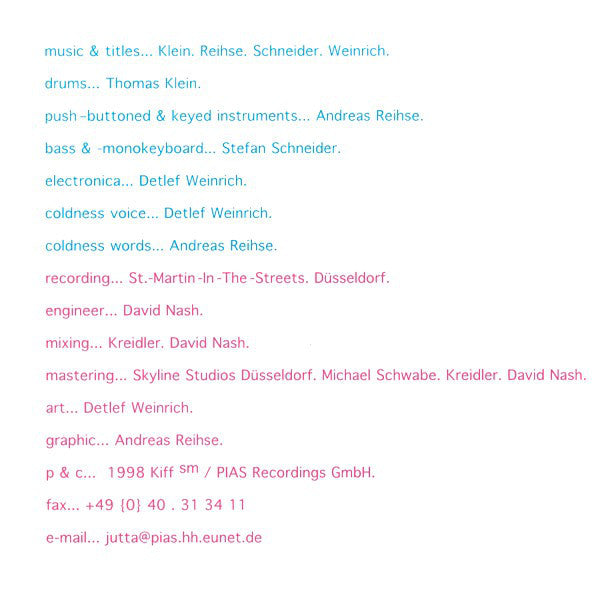 Kreidler : Appearance And The Park (CD, Album)