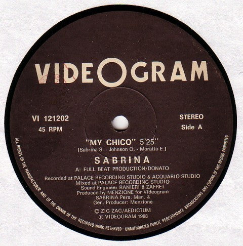 Sabrina : My Chico (12", Single)