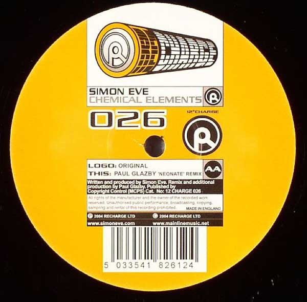 Simon Eve : Chemical Elements (12")