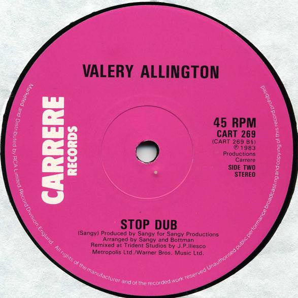 Valery Allington : Stop (12")