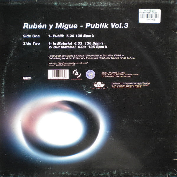 Rubén Y Migue : Publik Vol.3 (12")