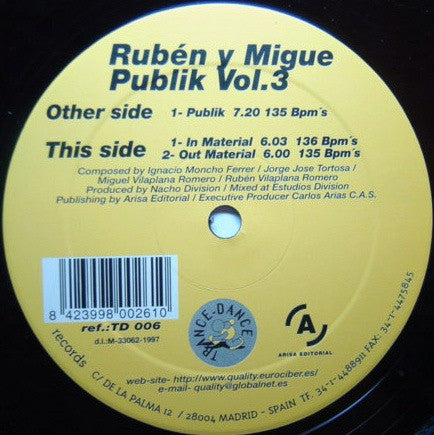 Rubén Y Migue : Publik Vol.3 (12")