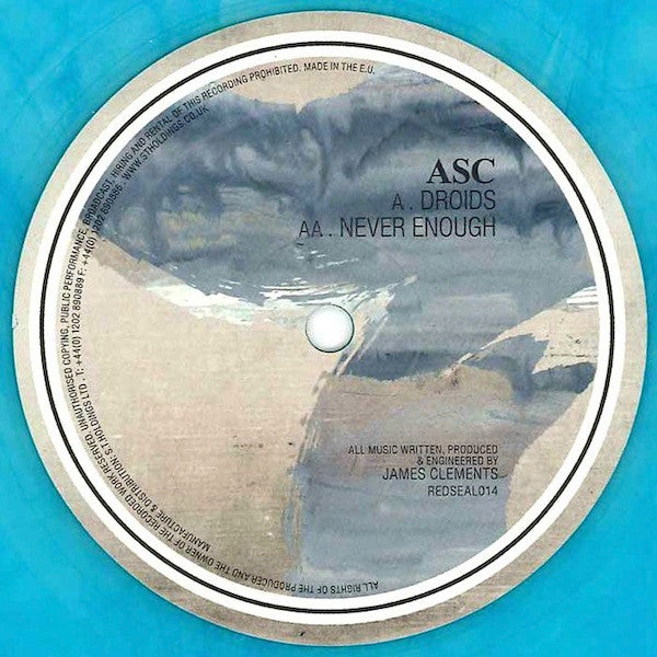 ASC : Droids / Never Enough (12", Blu)