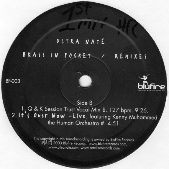 Ultra Naté : Brass In Pocket (Remixes) (12")
