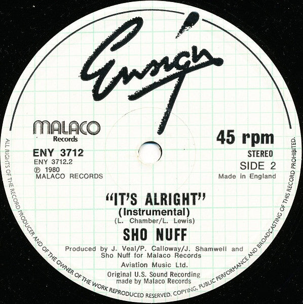 Sho Nuff : It's Alright (12", Single)