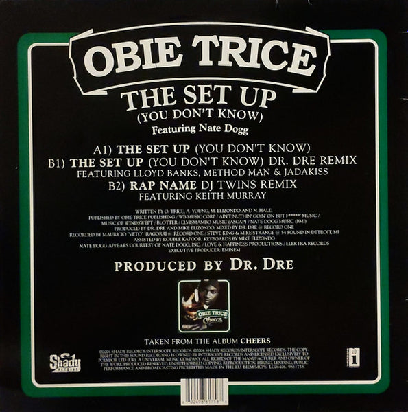 Obie Trice Featuring Nate Dogg : The Set Up (You Don't Know) (12")