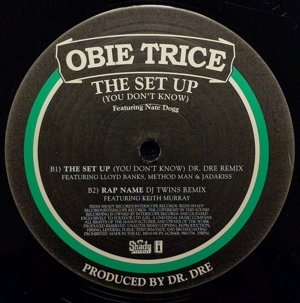 Obie Trice Featuring Nate Dogg : The Set Up (You Don't Know) (12")