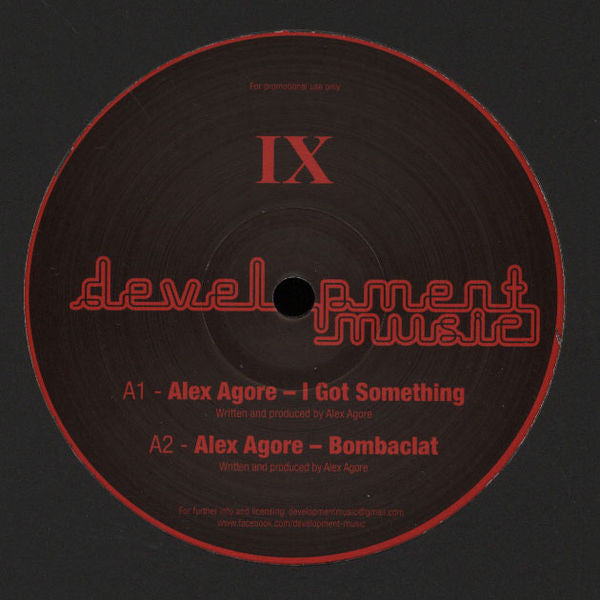 Alex Agore : I Got Something (12", Promo)