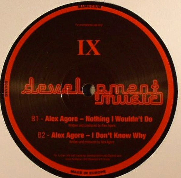 Alex Agore : I Got Something (12", Promo)