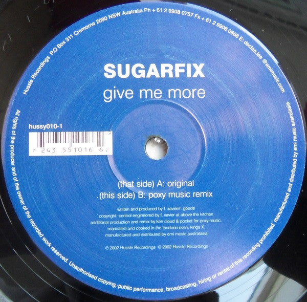 Sugarfix : Give Me More (12")