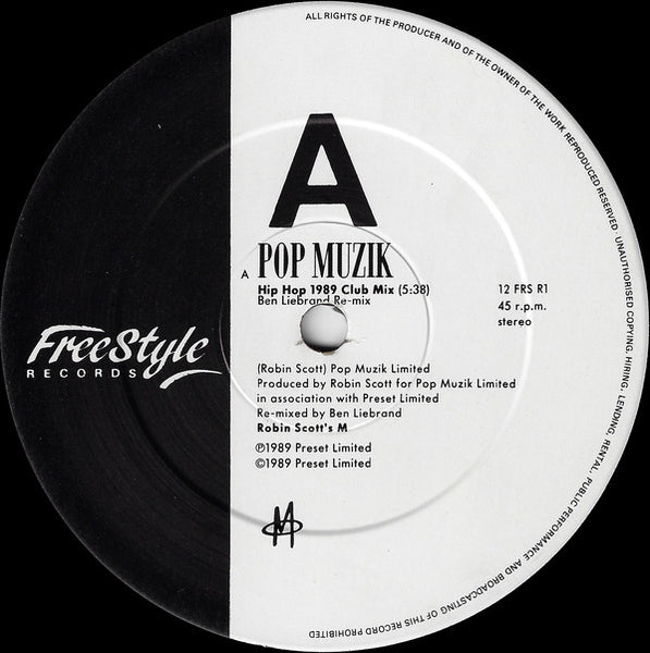 M (2) : Pop Muzik (Ben Liebrand Remix) (12")