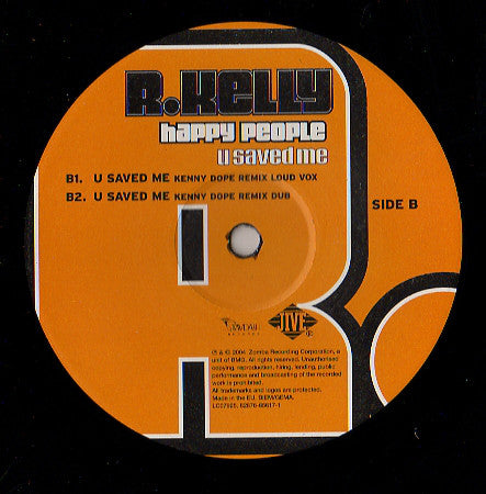 R. Kelly : Happy People / You Saved Me (12")