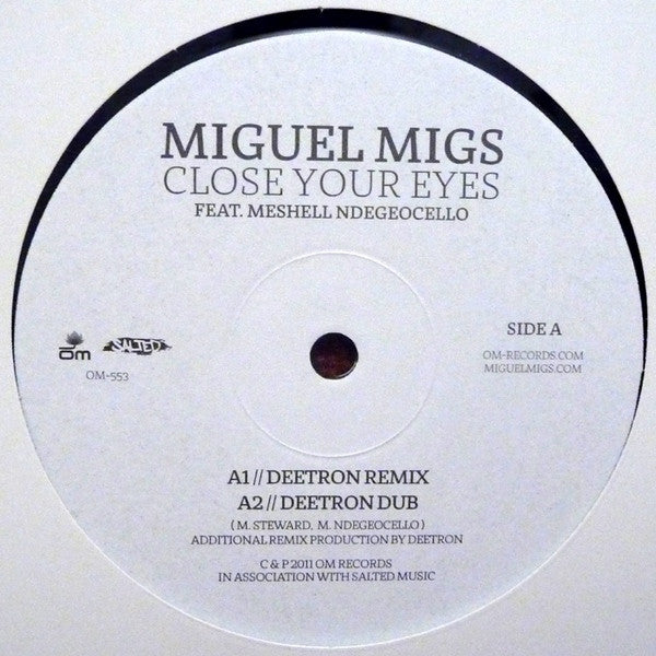 Miguel Migs feat. Meshell Ndegeocello* : Close Your Eyes (12")