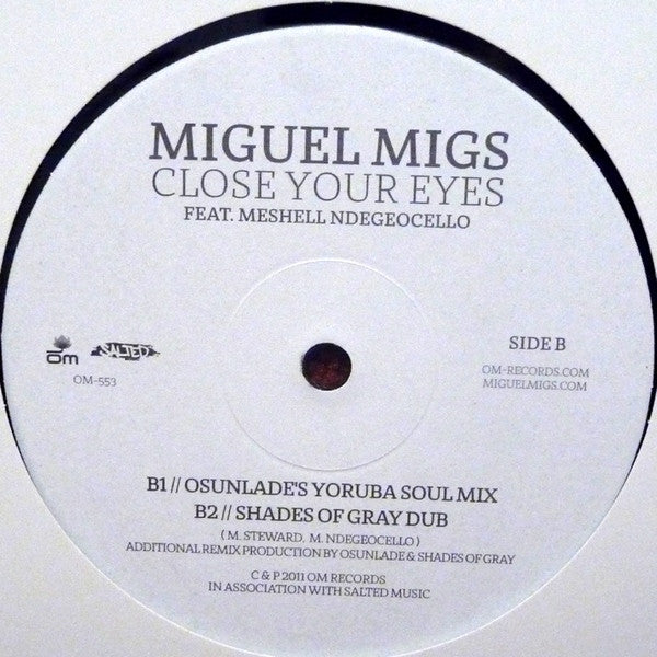 Miguel Migs feat. Meshell Ndegeocello* : Close Your Eyes (12")