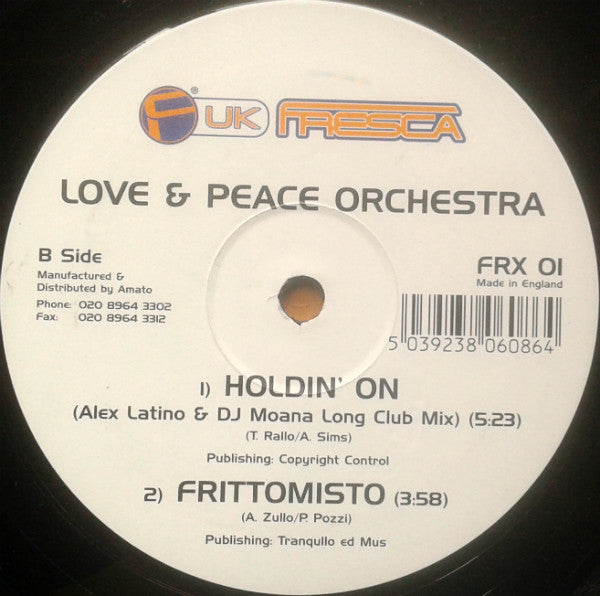 Love & Peace Orchestra : Holdin' On (12")
