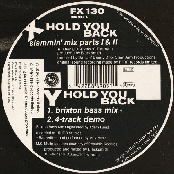 Blacksmith : Hold You Back (12", Single)