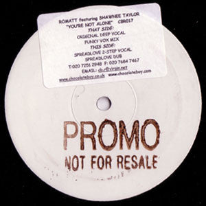 Romatt : You're Not Alone (12", Promo, Sti)