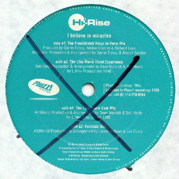 Hi-Rise (2) : I Believe In Miracles (12")