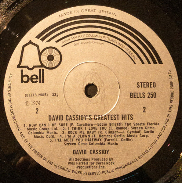 David Cassidy : David Cassidy's Greatest Hits (LP, Comp)