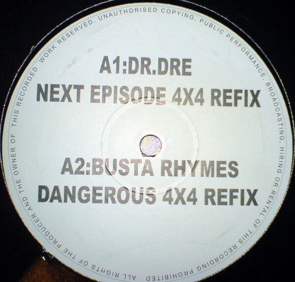 Various : 4x4 Refix EP (12", Unofficial)