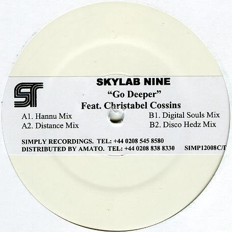 Skylab Nine : Go Deeper (12", Promo, W/Lbl, Sti)