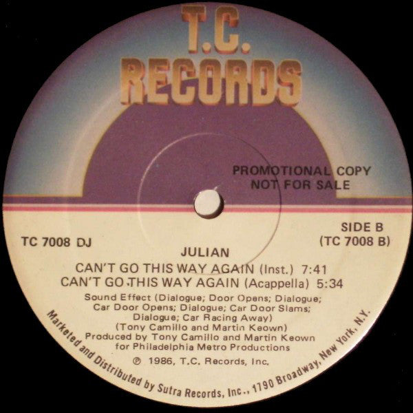 Julian (12) : Can't Go This Way Again (12")