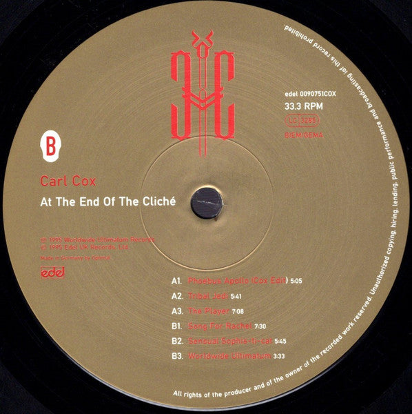 Carl Cox : At The End Of The Cliché (2xLP, Album)