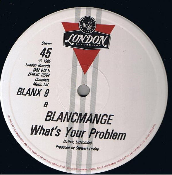 Blancmange : What's Your Problem? (12", Single)