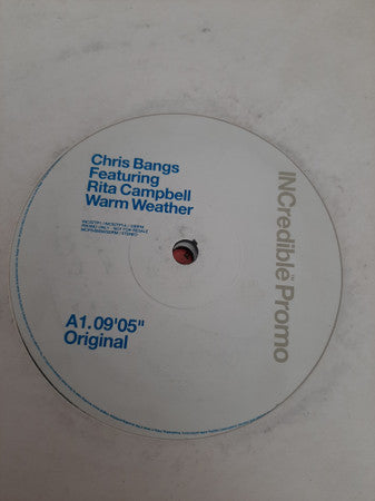 Chris Bangs Featuring Rita Campbell : Warm Weather (12", Promo)
