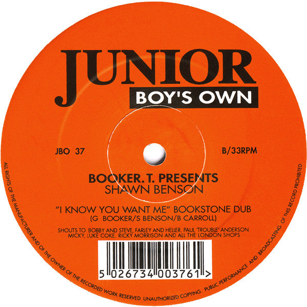 Booker T Presents Shawn Benson : I Know You Want Me (12")