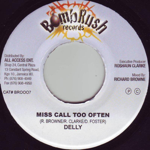Desperado (2) / Delly* : Desperado / Miss Call Too  Often (7")