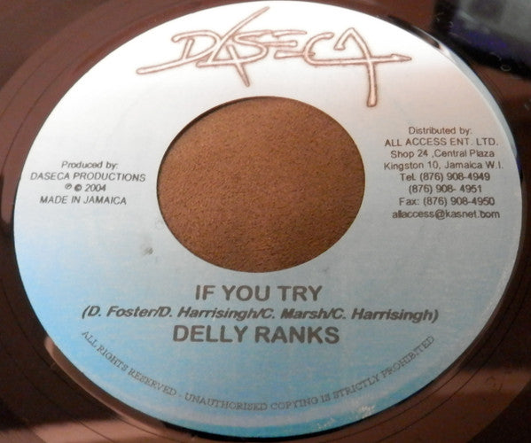 Bling Dawg / Delly Ranks : Endlessly / If You Try (7")