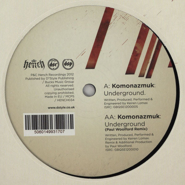 Komonazmuk : Underground (12")