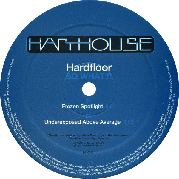 Hardfloor : So What?! (2x12", Album)