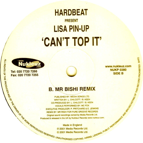 Lisa Pin-Up : Can't Top It (12")
