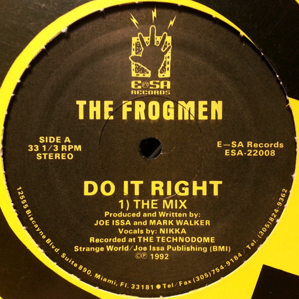 The Frogmen* : Do It Right (12", Single)