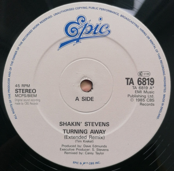 Shakin' Stevens : Turning Away (12", Single)