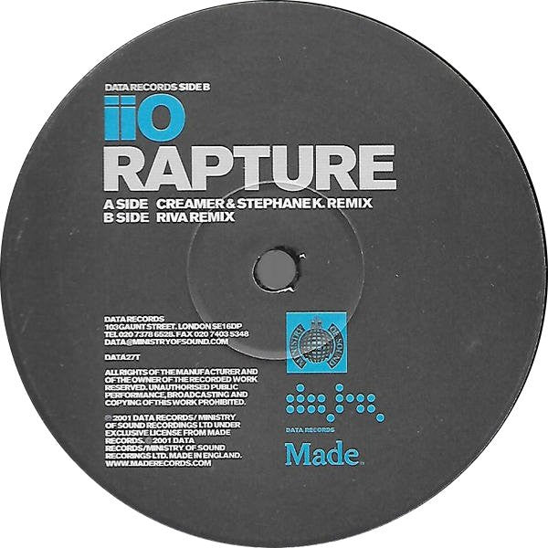 iiO : Rapture (12", Single)