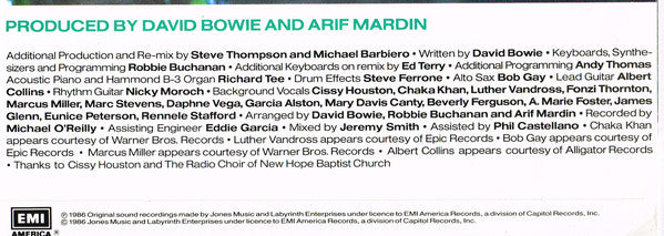 David Bowie : Underground (Extended Dance Mix) (12", Single)